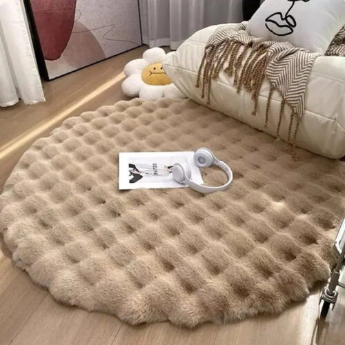tapis rond moelleux