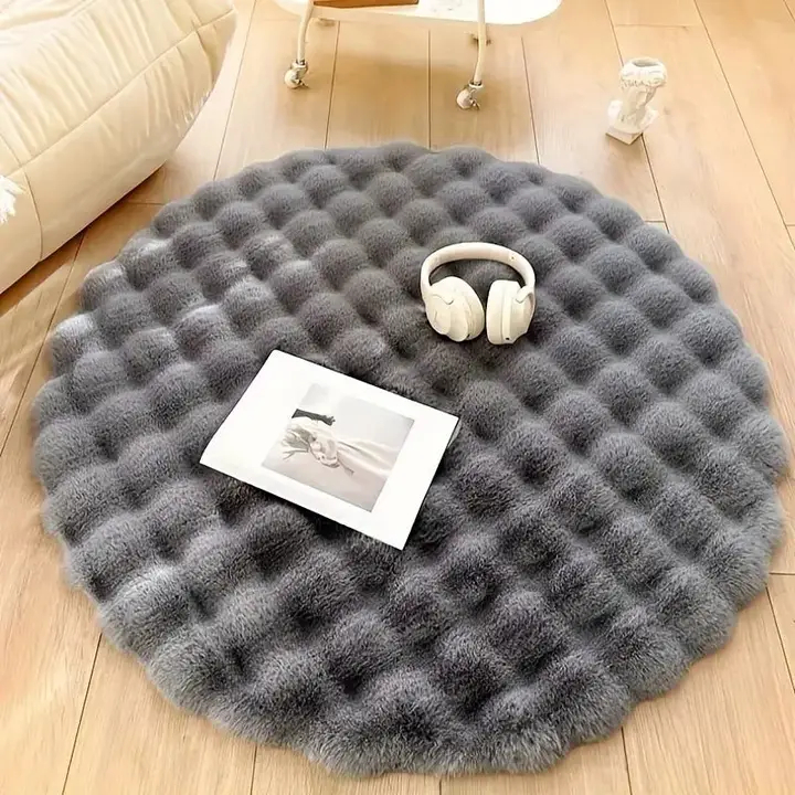 tapis rond moelleux