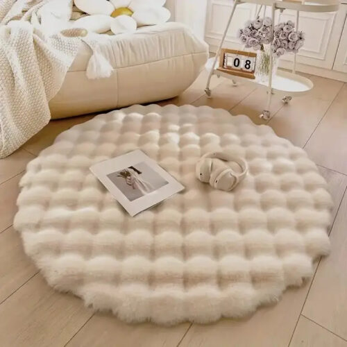tapis rond moelleux