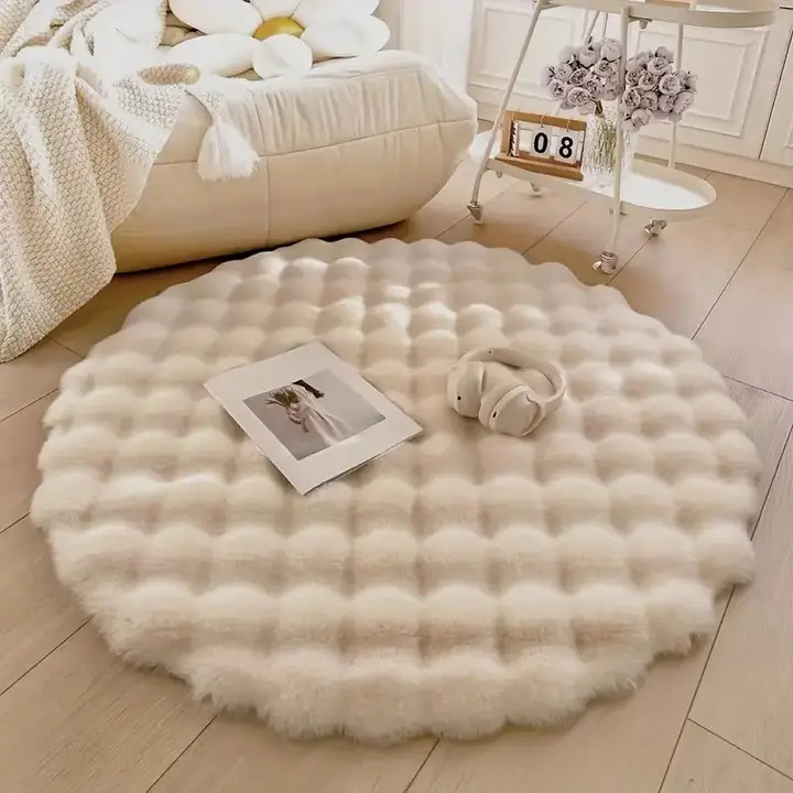 tapis rond moelleux